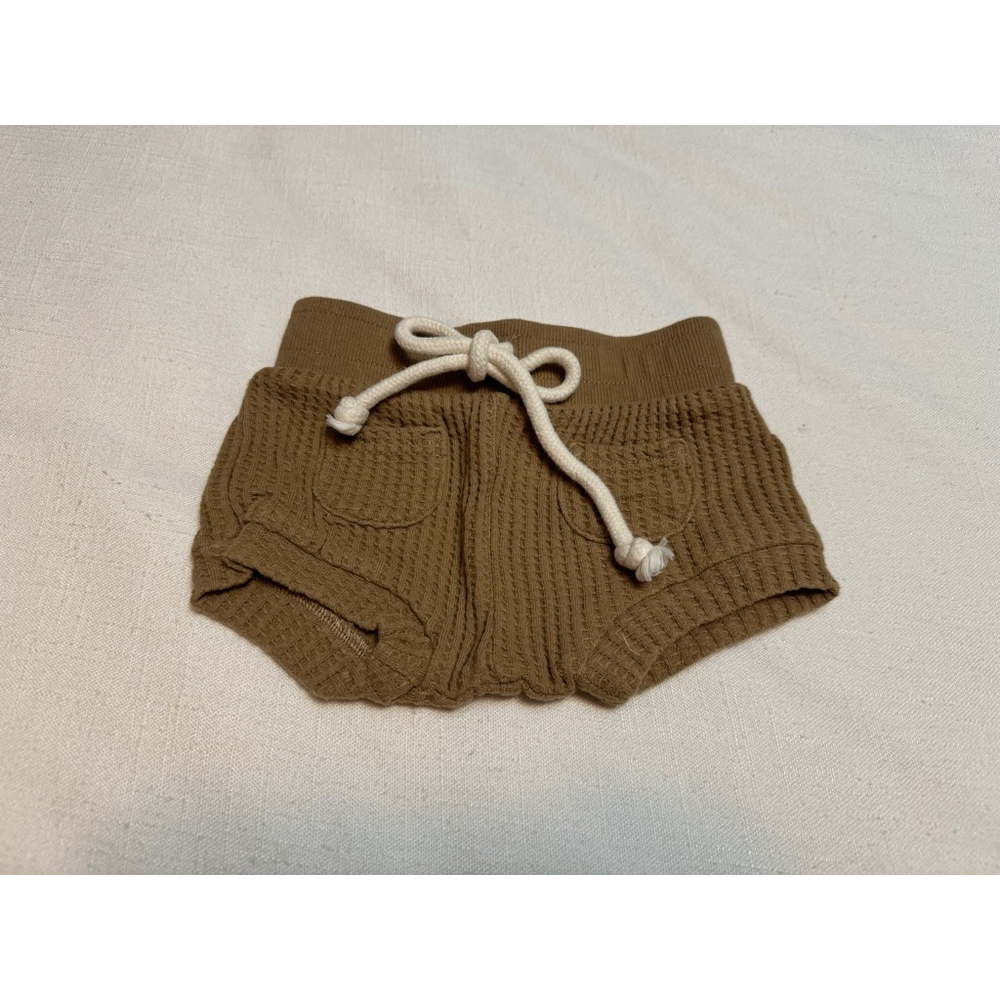 Jamie Kay | NWOT Baby Waffle Shorts Medium Brown | 3-6 mos
